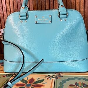 KS Dome Satchel Saffiano Leather Crossbody Bag/Purse. Turquoise. Used once.